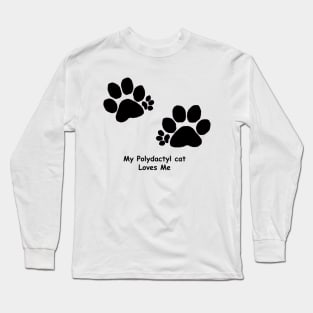 Polydactyl Paw Prints Long Sleeve T-Shirt